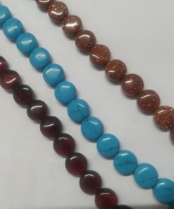 Round Coin Gemstone Beads