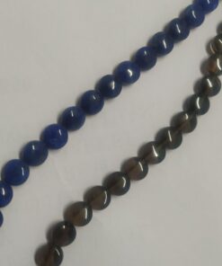 Round Coin Sodalite Smoky Beads