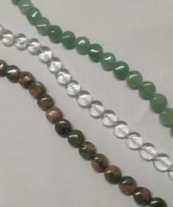 Round Coin Aventurine Crystal Beads