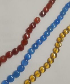 Round Coin Chalcedony Beads
